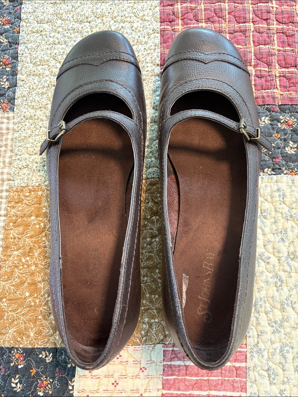 Women's Brown Mary Jane Flats size 10